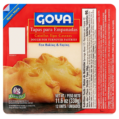 Goya Dough for Turnovers Pastries, 12 count, 11.6 oz