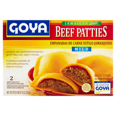 Goya Mild Jamaican Style Beef Patties, 2 count, 9 oz