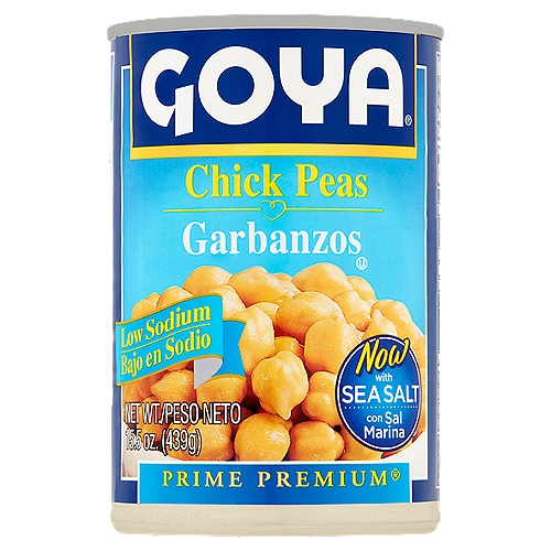 Goya Prime Premium Low Sodium Chick Peas, 15.5 oz