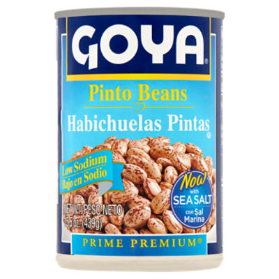 Goya Prime Premium Low Sodium Pinto Beans, 15.5 oz