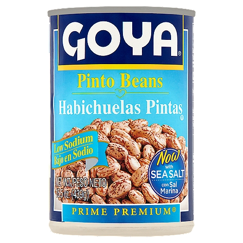 Goya Prime Premium Low Sodium Pinto Beans, 15.5 oz