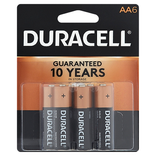 Duracell 1.5 V AA Alkaline Batteries, 6 count