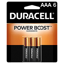 DURACELL Power Boost AAA Alkaline, Batteries, 6 Each