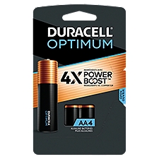 Duracell Optimum 1.5V AA Alkaline Batteries, 4 count