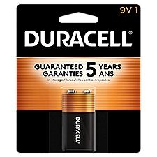 Duracell Coppertop 9V Alkaline Batteries, 1/Pack