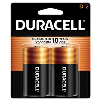 Duracell 1.5 V D Alkaline Batteries, 2 count