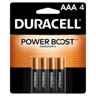 Duracell Power Boost 1.5 V AAA Alkaline Batteries, 4 count