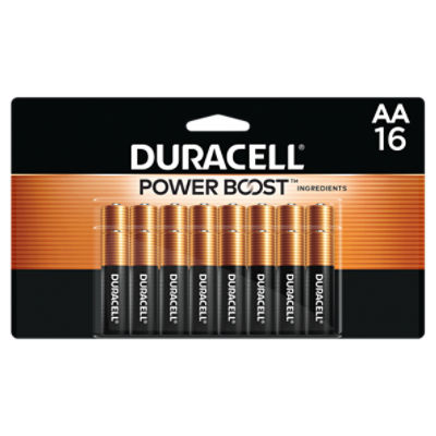 Duracell Power Boost 1.5 V AA Alkaline Batteries, 16 count