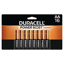 DURACELL Power Boost 1.5V AA, Alkaline Batteries, 16 Each