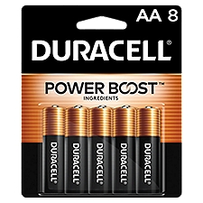 DURACELL 1.5 V AA, Alkaline Batteries, 8 Each