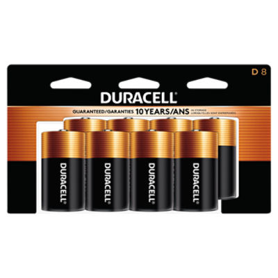 Duracell 1.5 V D Alkaline Batteries, 8 count