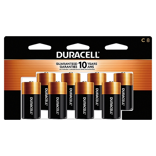 Duracell 1.5 V C Alkaline Batteries, 8 counts