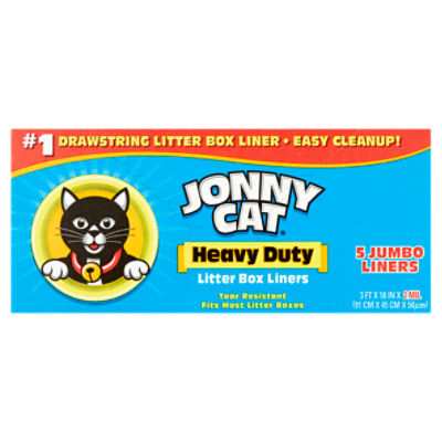 Jonny Cat Heavy Duty Jumbo Litter Box Liners, 5 count