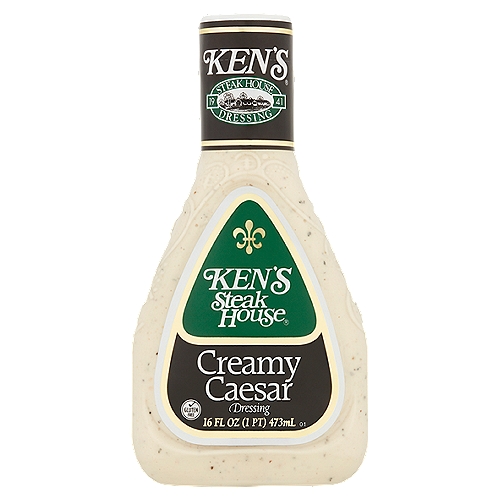Ken's Steak House Creamy Caesar Dressing, 16 fl oz
Made with aged parmesan cheese, egg yolk and puréed garlic, this dressing is everything a great Creamy Caesar should be.
