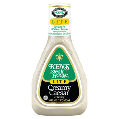 Ken's Steak House Lite Creamy Caesar Dressing, 16 fl oz