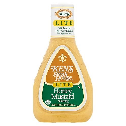 Pure honey and Dijon mustard pair for creamy, smooth flavor in our Lite Honey Mustard.nnFat Per Serving: This product 5g—Regular dressing 12gnCalories Per Serving: This product 90—Regular dressing 140