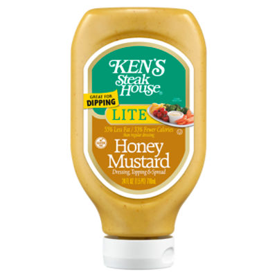 Ken's Steak House Lite Honey Mustard Dressing, Topping & Spread, 24 fl oz