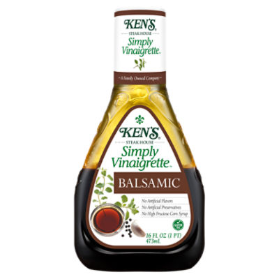 Ken's Steak House Simply Vinaigrette Balsamic Salad Dressing, 16 fl oz