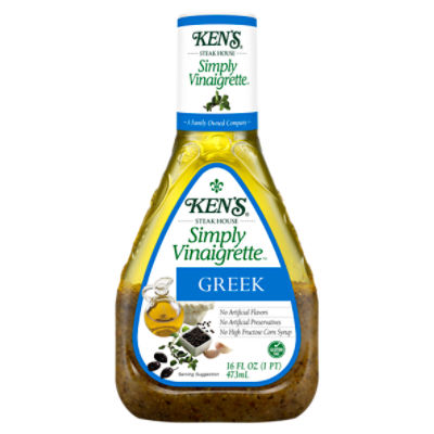 Ken's Steak House Simply Vinaigrette Greek Salad Dressing, 16 fl oz