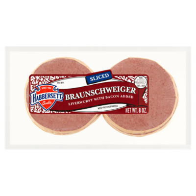 Habbersett Sliced Braunschweiger, 8 oz, 8 Ounce