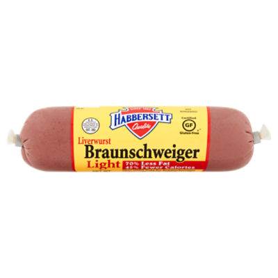 Habbersett Liverwurst Light Braunschweiger, 8 oz, 8 Ounce