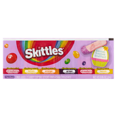 Frankford Skittles Candy Dipping Sticks and Candy Pouches, 0.85 oz