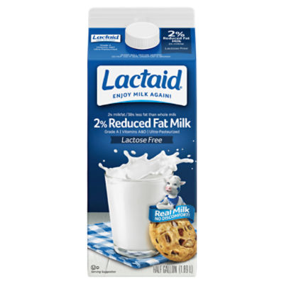 Lactaid 2 Reduced Fat Milk, half gallon