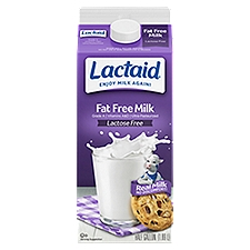 LACTAID Milk - Fat Free, 64 Fluid ounce