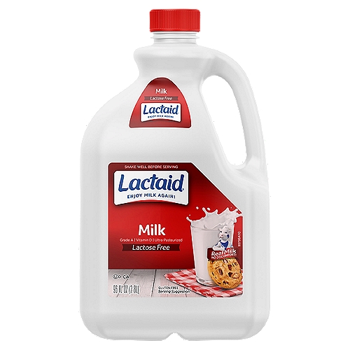Lactaid Whole Milk, 96 fl oz
Our whole milk is a great source of protein, calcium, and Vitamins A&D - and it's 100% lactose free. Lactaid is farm-fresh milk from cows that are never treated with artificial growth hormones, and all our milk is tested for antibiotics. All the goodness of real milk, just without the lactose.