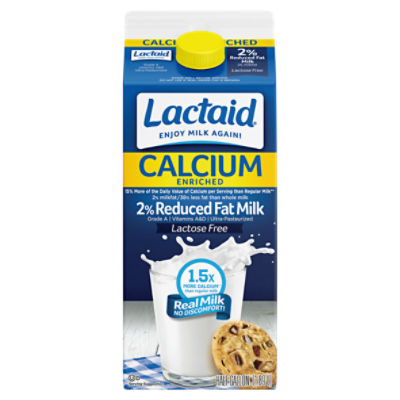 Lactaid Calcium Enriched 2% Reduced Fat Milk, 0.5 gallon