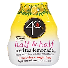 4C Half Iced Tea & Half Lemonade, Liquid Water Enhancer, 1.62 Fluid ounce