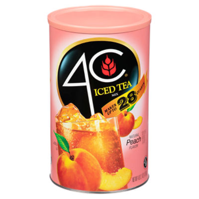 4C Natural Peach Flavor Iced Tea Mix, 66.1