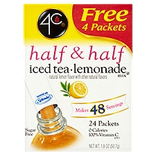 4C Totally Light Tea2Go Half Iced Tea & Half Lemonade, 1.8 Ounce