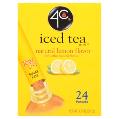 4C Tea 2 Go Natural Lemon Flavor Iced Tea Mix, 24 count, 1.8 oz ShopRite