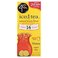 4C Lemon Flavor Iced Tea Mix, 7 count, 1.97 oz, 1.97 Ounce