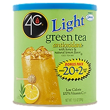 4C Light Green Tea Iced Tea Mix, 13.9 oz, 13.9 Ounce