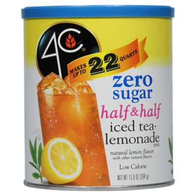 4C Zero Sugar Half & Half Iced Tea Lemonade Mix, 13.9 oz