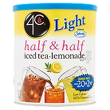 4C Light Half & Half Iced Tea Lemonade Mix, 13.9 oz