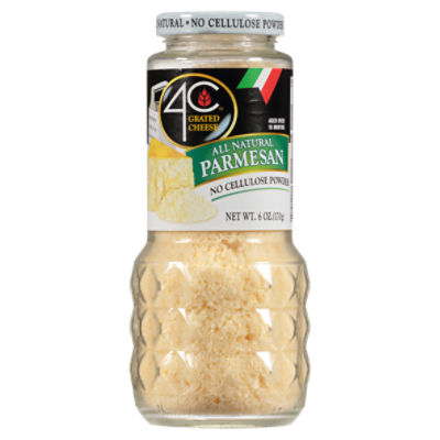 4C All Natural Parmesan Grated Cheese, 6 oz, 6 Ounce