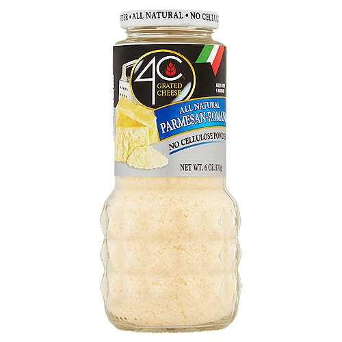 4C All Natural Parmesan-Romano Grated Cheese, 6 oz