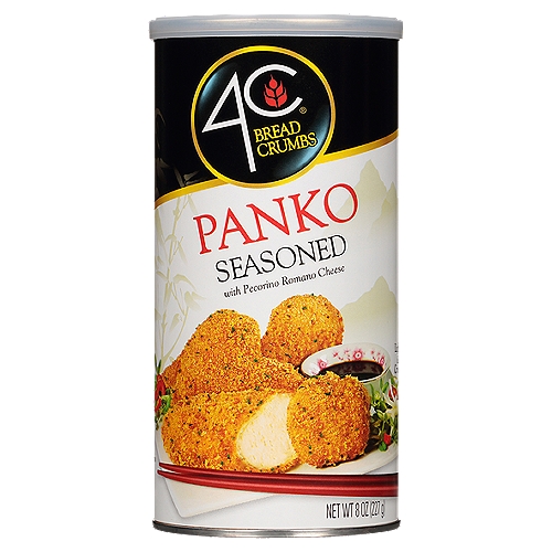 Seasoned Panko Crumbs feature our exquisitely balanced blend of herbs, spices & 100% Pecorino Romano Cheese, making every recipe lighter and crunchier.