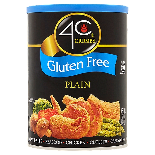 4C Gluten Free Plain Crumbs, 12 oz
Enjoy the special taste you've come to know and love from 4C with our Gluten Free Plain Crumbs. We've developed these delicious light and crispy Gluten Free Crumbs as the perfect complement to your favorite meals and snacks!