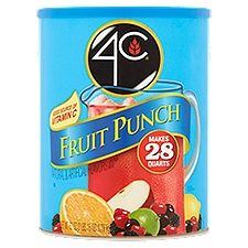4C Fruit Punch, Drink Mix, 58 Ounce