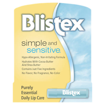 Blistex Simple and Sensitive Purely Essential Daily Lip Care, 0.15 Ounce
