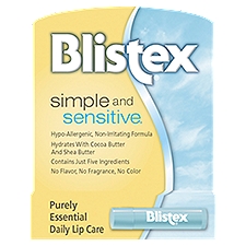 Blistex Simple and Sensitive Purely Essential Daily Lip Care, 0.15 Ounce