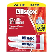 Blistex Medicated Lip Ointment Value Pack, 2 count, 0.21 oz
