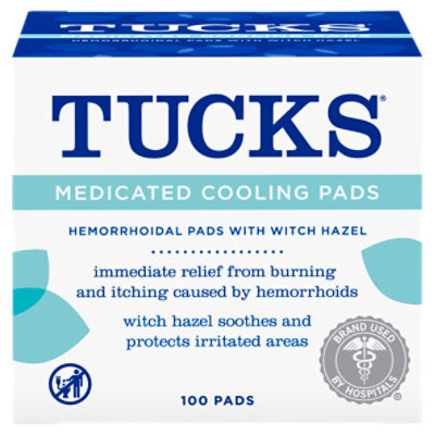 Tucks Medicated Cooling Pads, 100 count