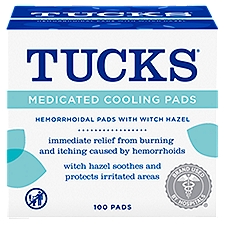 Tucks Medicated Cooling Pads, 100 count, 100 Each