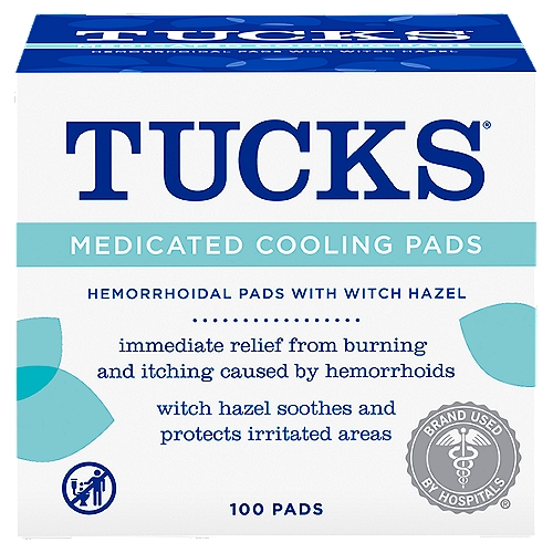 Tucks Medicated Cooling Pads, 100 count