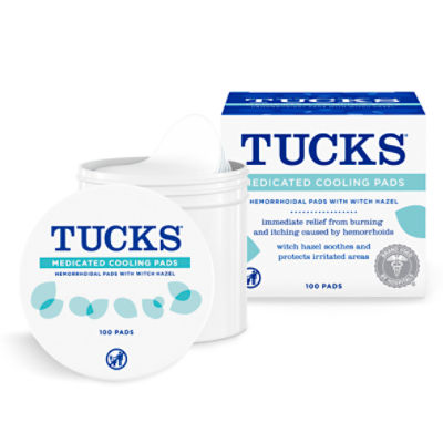 Tucks Medicated Cooling Pads 100 Pads Per Pack (Pack of 2)